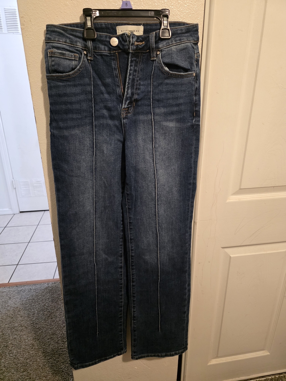 Women’s Straight Leg Jeans - Dark Blue